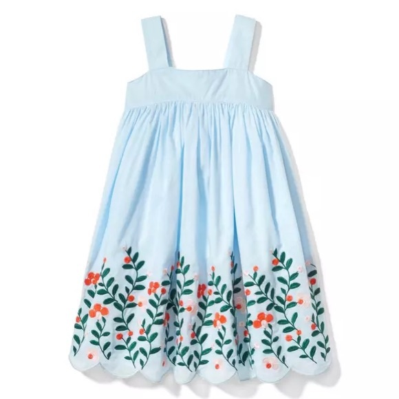 Blue Dress with Floral Embroidery - Picture 2 of 7